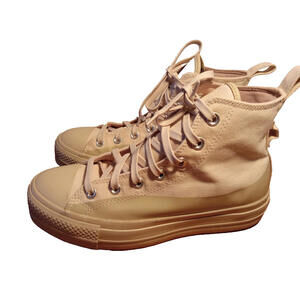 Converse Chuck Taylor All Star Lift Platform High Tan Beige Women's 9 A04262C